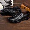 Men Hand Stitching Microfiber Leather Slip Resistant Casual Driving Shoes