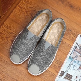 Men Old Peking Style Fabric Breathable Slip On Soft Casual Shoes