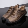 Large Size Men Hand Stitching Leather Anti-collision Non-slip Casual Shoes