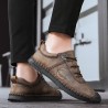 Large Size Men Hand Stitching Leather Anti-collision Non-slip Casual Shoes