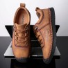 Large Size Men Hand Stitching Leather Anti-collision Non-slip Casual Shoes