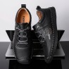 Large Size Men Hand Stitching Leather Anti-collision Non-slip Casual Shoes