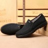 Men Pure Color Old Peking Style Fabric Slip On Casual Shoes