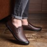 Men Hand Stitching Leather Anti-collision Non-slip Soft Casual Driving Shoes