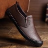 Men Hand Stitching Leather Anti-collision Non-slip Soft Casual Driving Shoes