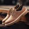 Men Microfiber Leather Outdoor Wearable Lace Up Work Style Shoes