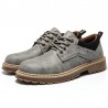 Men Microfiber Leather Outdoor Wearable Lace Up Work Style Shoes