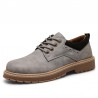 Men Microfiber Leather Outdoor Wearable Lace Up Work Style Shoes