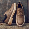 Men Microfiber Leather Outdoor Wearable Lace Up Work Style Shoes