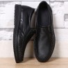 Men Hand Stitching Leather Splicing Slip On Soft Casual Shoes