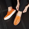 Men Hole Leather Breathable Slip Resistant Casual Driving Loafers