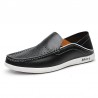 Men Hole Leather Breathable Slip Resistant Casual Driving Loafers