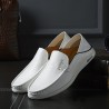 Men Hole Leather Breathable Slip Resistant Casual Driving Loafers