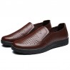 Men Hollow Out Breathable Soft Sole Slip On Casual Shoes