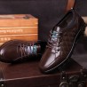 Men Soft Cow Leather Lace Up Casual Shoes