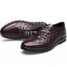 Men Soft Cow Leather Lace Up Casual Shoes