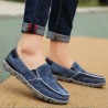 Large Size Men Canvas Breathable Soft Flat Slip On Loafers