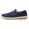 Men Pure Color Canvas Slip Resistant Slip On Soft Casual Shoes