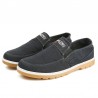 Men Pure Color Canvas Slip Resistant Slip On Soft Casual Shoes