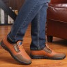 Men Microfiber Leather Slip Resistant Lace Up Casual Shoes