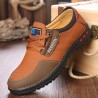 Men Microfiber Leather Slip Resistant Lace Up Casual Shoes