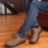 Men Microfiber Leather Slip Resistant Lace Up Casual Shoes