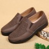 Men Old Peking Style Textile Splicing Comfy Slip On Casual Shoes