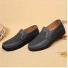 Men Old Peking Style Textile Splicing Comfy Slip On Casual Shoes