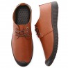 Men Pure Color Leather Anti-colision Soft Outdoor Casual Shoes