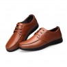 Men Classic Moc Toe Lace Up Soft Sole Casual Leather Shoes