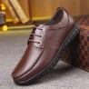 Men Classic Moc Toe Lace Up Soft Sole Casual Leather Shoes