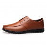 Men Classic Moc Toe Lace Up Soft Sole Casual Leather Shoes