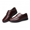 Men Classic Moc Toe Lace Up Soft Sole Casual Leather Shoes