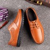 Men Classic Moc Toe Lace Up Soft Sole Casual Leather Shoes