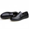 Men Pure Color Soft Sole Slip On Casual Driving Leather Shoes