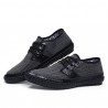 Big Size Men's Canvas Splicing Stitching Soft Sole Lace Up Casual Shoes