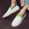 Men Linen Color Blocking Flat Sli On Breathable Espadrilles