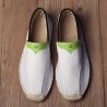 Men Linen Color Blocking Flat Sli On Breathable Espadrilles