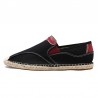 Men Linen Color Blocking Flat Sli On Breathable Espadrilles