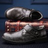 Men Vintage Hook-loop Wearable Leather Work Shoes