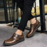 Men Vintage Hook-loop Wearable Leather Work Shoes