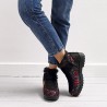 Flower Hook Loop Metal Ankle Warm Retro Platform Boots