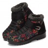 Flower Hook Loop Metal Ankle Warm Retro Platform Boots