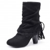 Laciness Chunky Heel Lace Up Short Boots