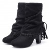 Laciness Chunky Heel Lace Up Short Boots