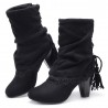 Laciness Chunky Heel Lace Up Short Boots