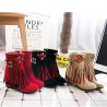 Large Size Tassel Flower Hidden Heel Boots