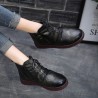 Women Vintage Soft Genuine Leather Butterfly Knot Flat Ankle Boots