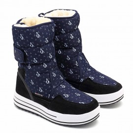 Women Winter Plush Warm Lined Hook Loop Flat Snow Boots