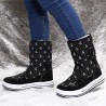 Women Winter Plush Warm Lined Hook Loop Flat Snow Boots